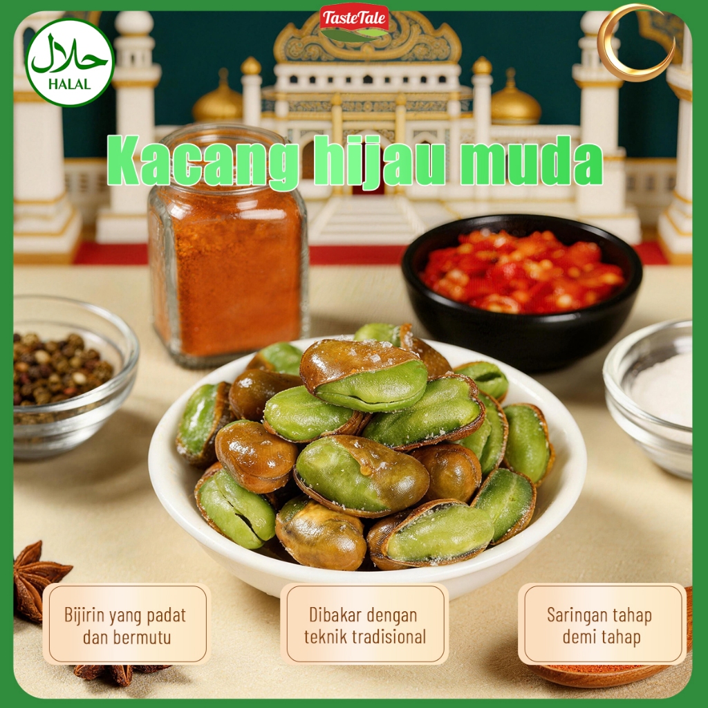 Makanan halal Makanan ringan sehat/ kacang hijau/ makanan ringan yang segar