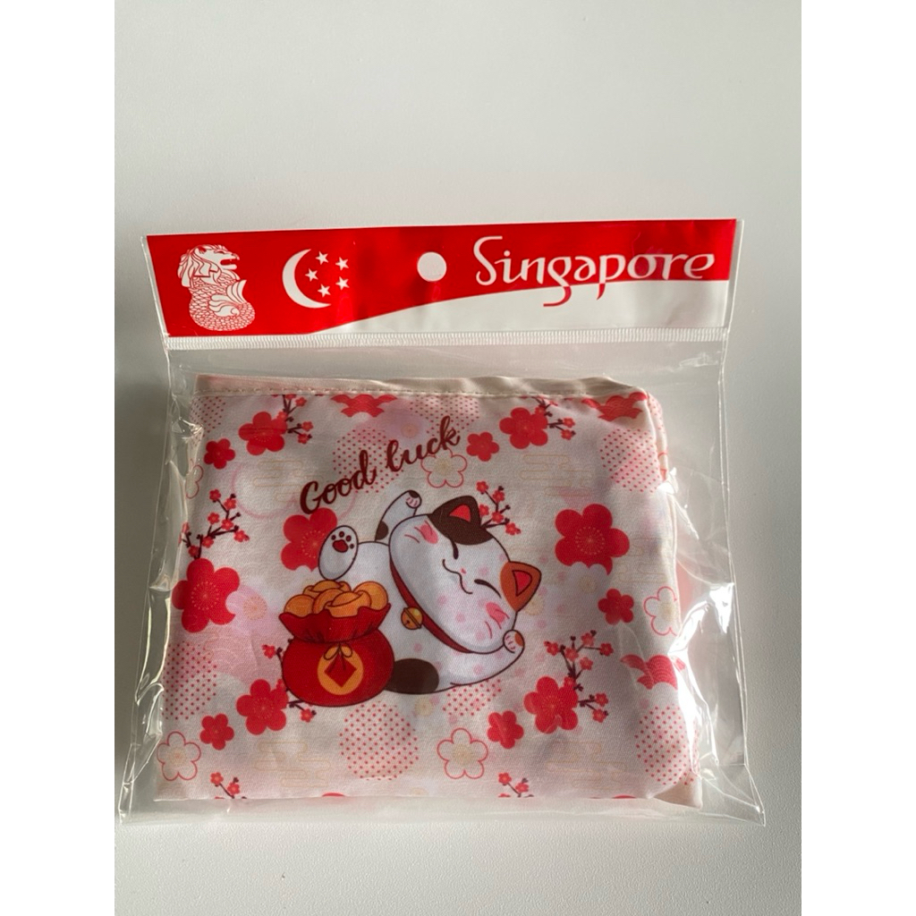 Tas belanja singapore souvenir original kucing hokkie