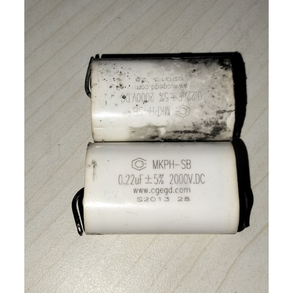 KAPASITOR MKPH-SB 0.22UF+5% 2000VDC BEKAS