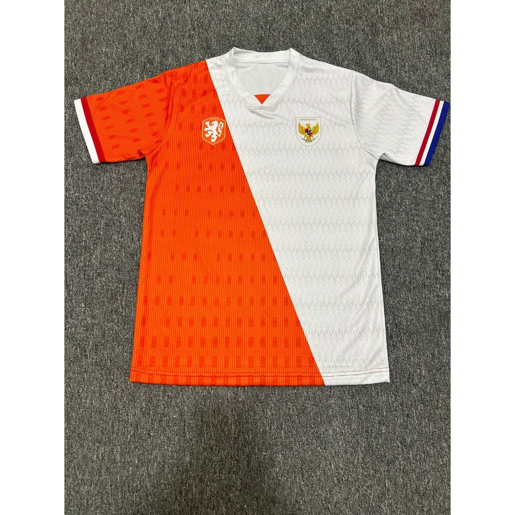 Jersey Belanda X Indonesia timnas supporter fantasy Full Printing drifit Milano Tebal Vintage Retro 