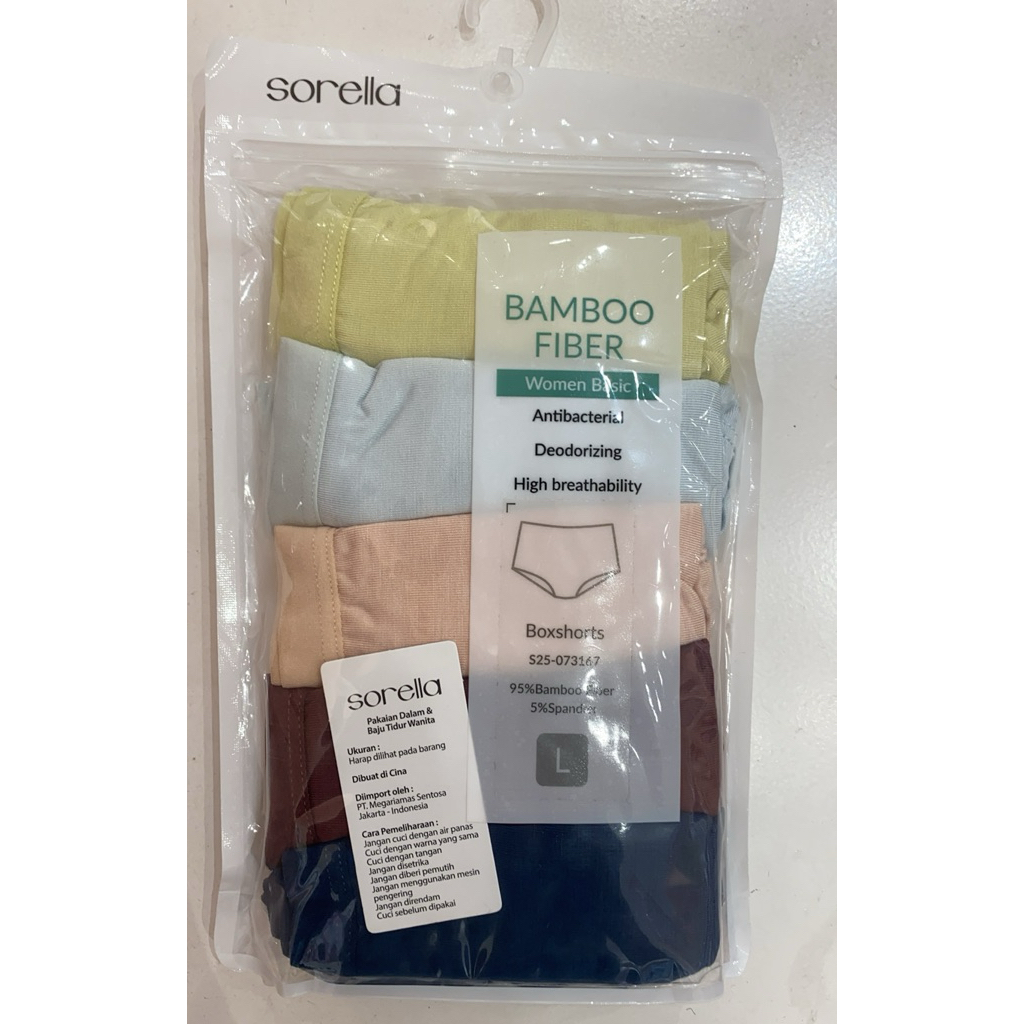 Sorella celana dalam panty pack bamboo boxshort S25-73167