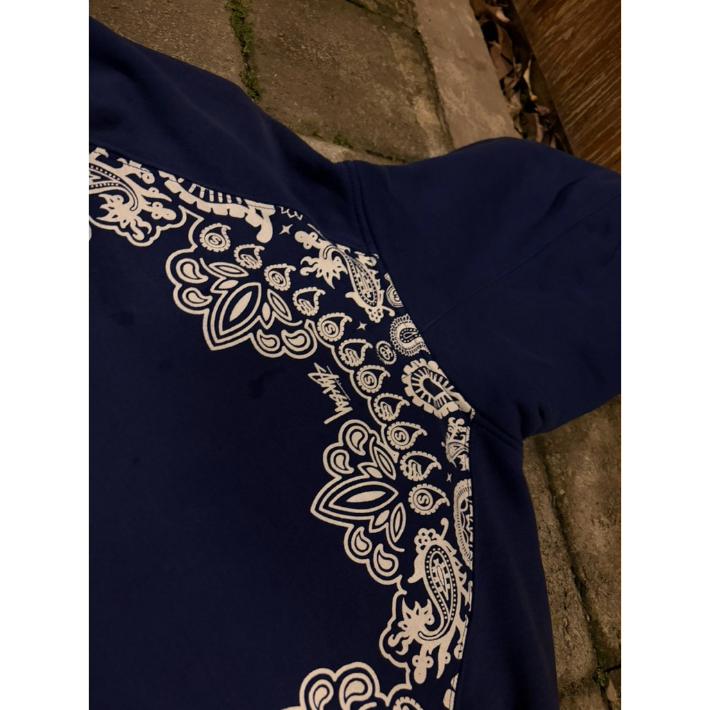 Stussy Paisley Zip up Hoodie 2000s