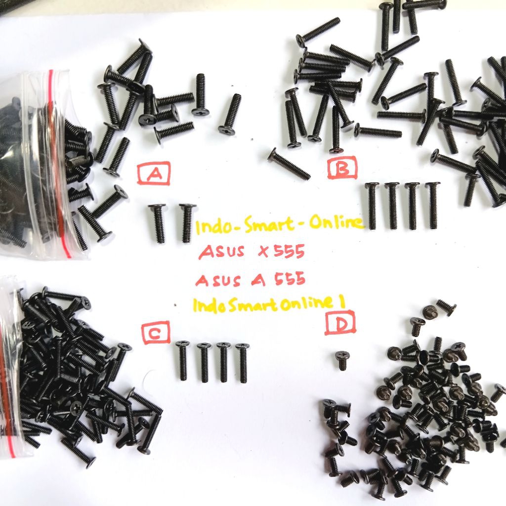[Baru] Baut Asus X555 X555B X555L A555L X555D Sekrup casing bawah laptop