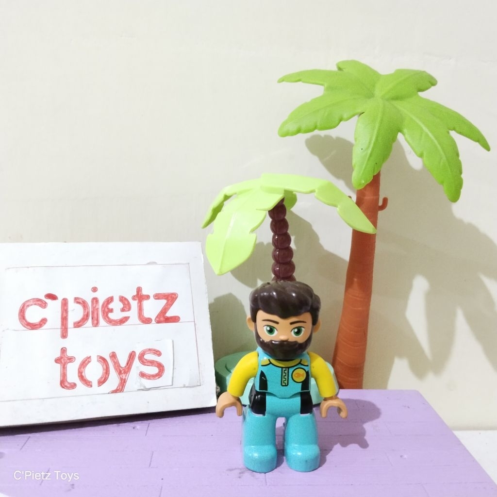 Figure LEGO Duplo Scuba Diver Man with Brown Hair Series (Second/Preloved)