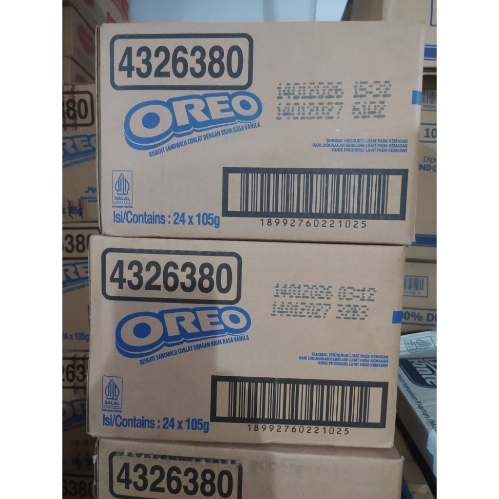 Oreo Vanilla Roll 1dus Biskuit Oreo sandwich vanilla - Harga kartonan 105gr