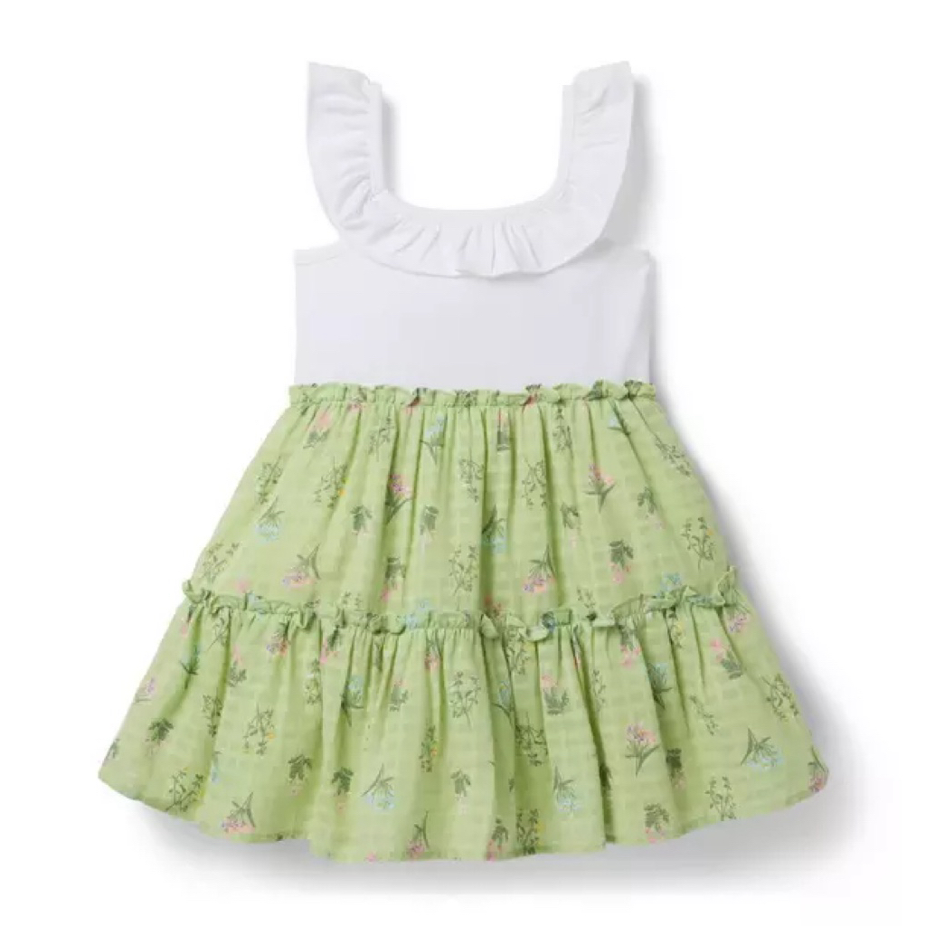 Janie and jack  Green Ruffle Dress