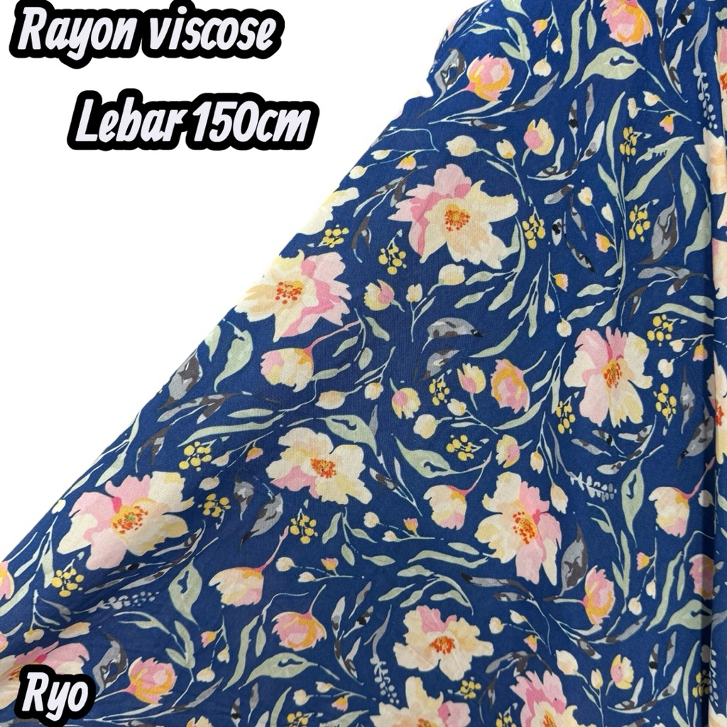 kain katun rayon premium - rayon viscose - rayon uniqlo - rayon meteran {RYO032}