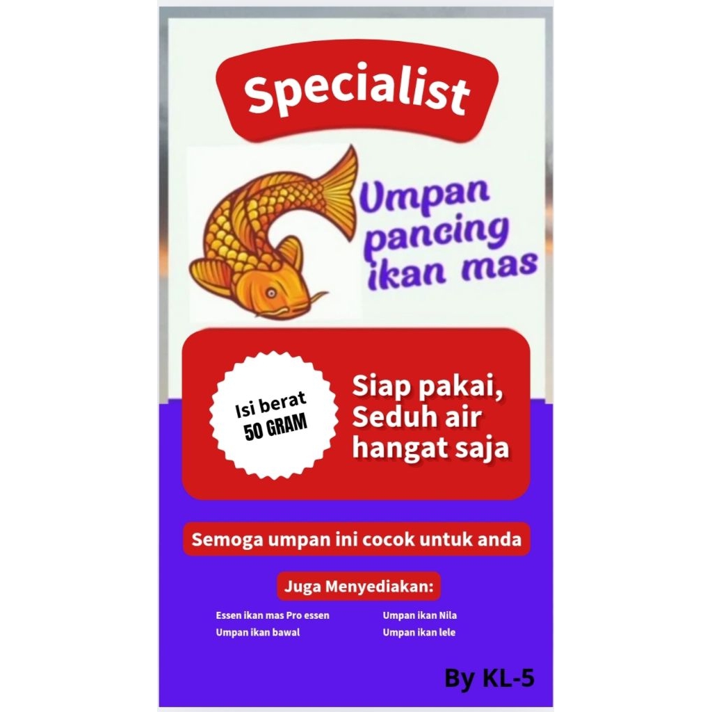 amis wangi umpan ikan mas siap pakai
