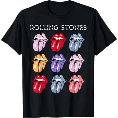 BAJU ANAK Official The Rolling Stones HD Multi Color Tongue T-Shirt