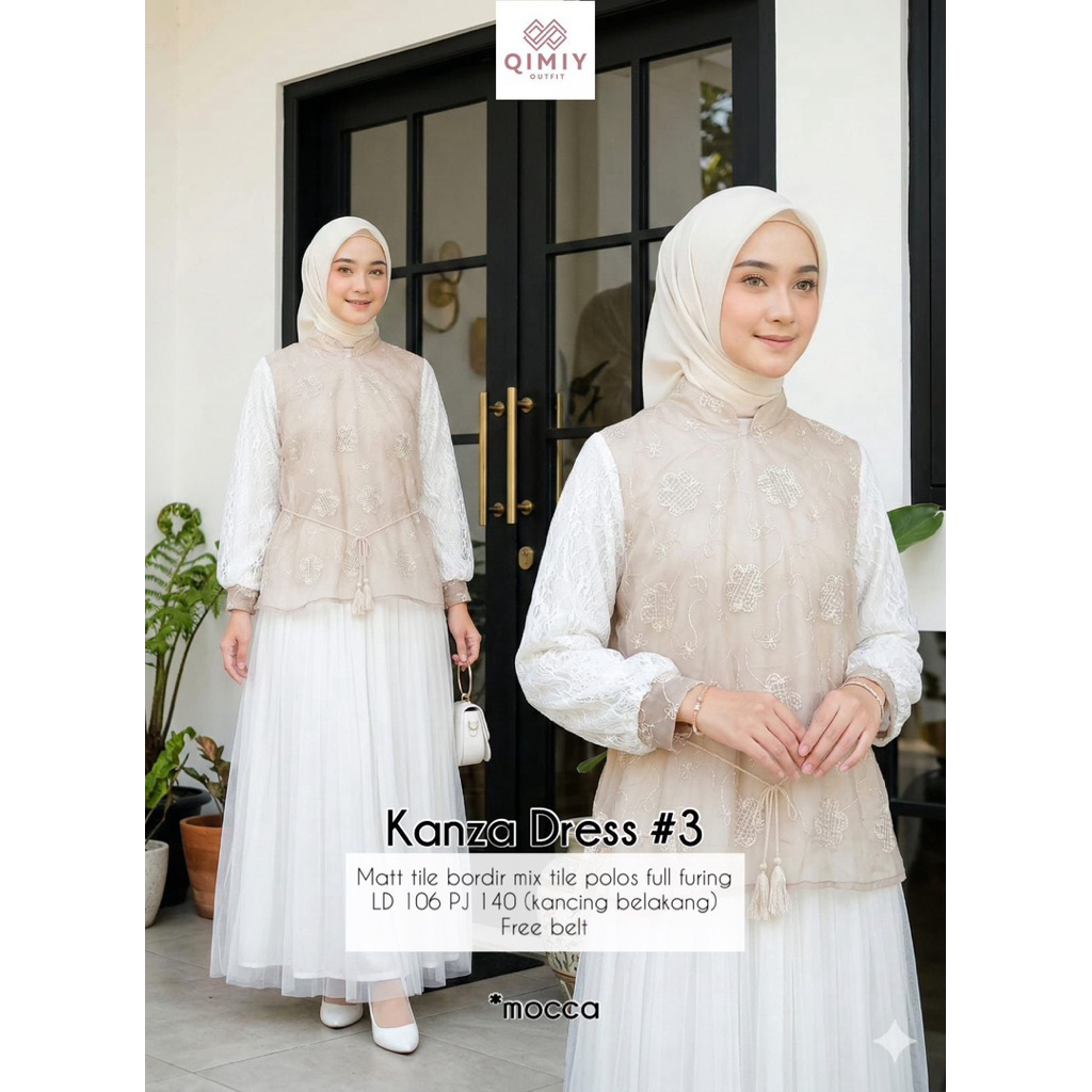 Kanza Dress 3 Gamis Premium by Qimiy