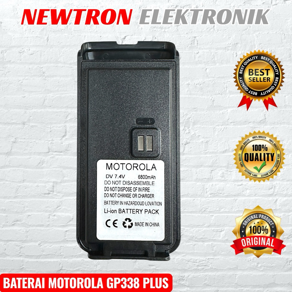 Baterai HT Motorola GP338 Plus Li-ion 6800mAh Compatible Nikcom GP338Plus GP 338 Plus 338Plus