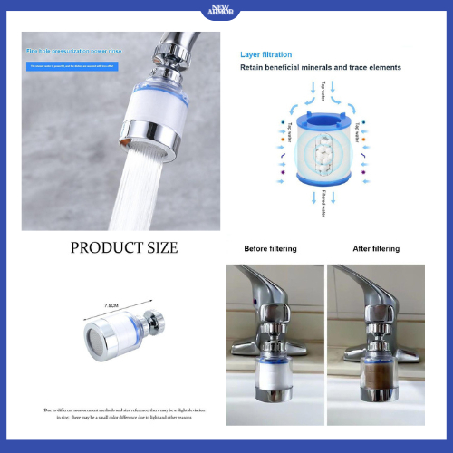 Penyaring Air Kran Water Filter Pemurni Air Rumah Tangga Murah Mudah Diganti Anti Kotoran Lumpur Kar