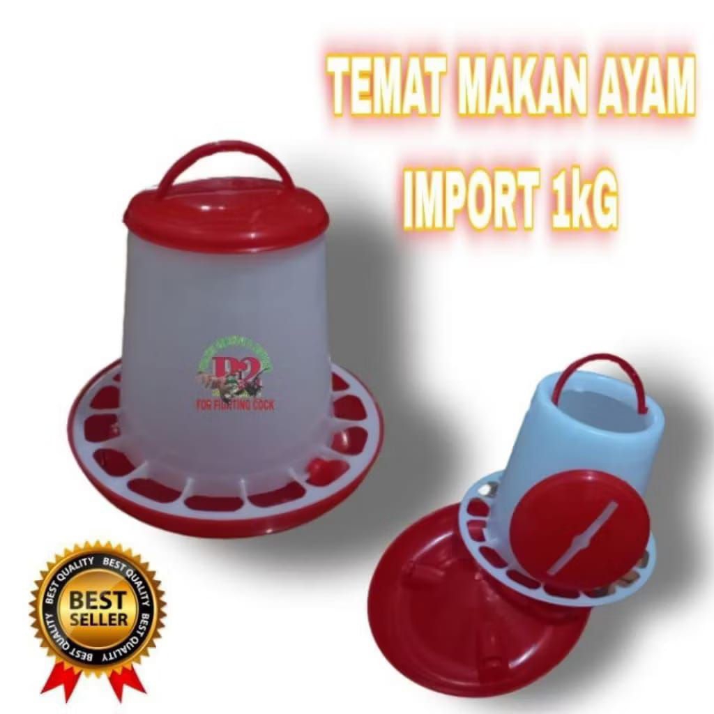 Tempat pakan fan feeder ayam burung puyuh burung 1kg