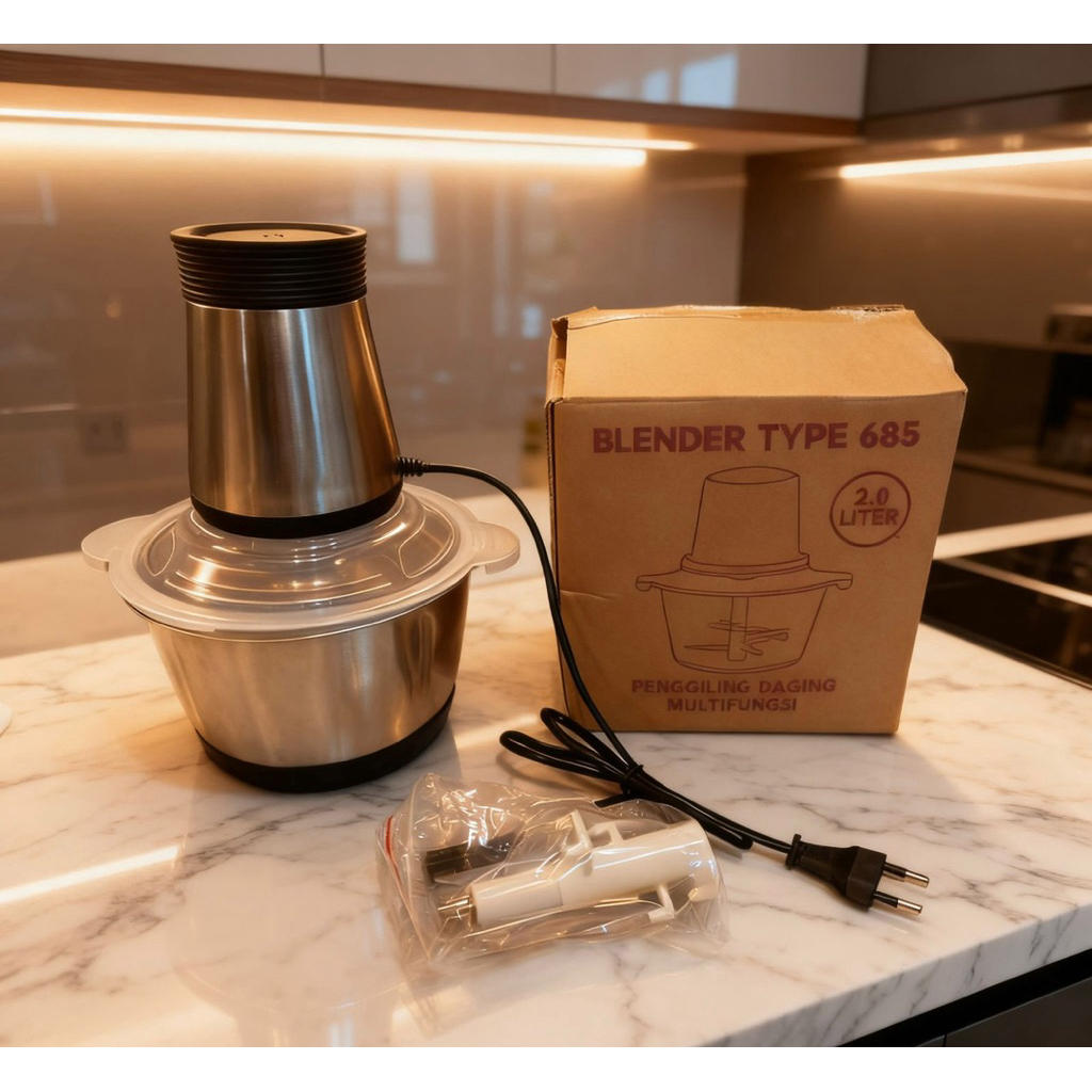 Blender Type 685 2.0 Liter Penggiling Daging Multifungsi untuk Masak dan Makanan