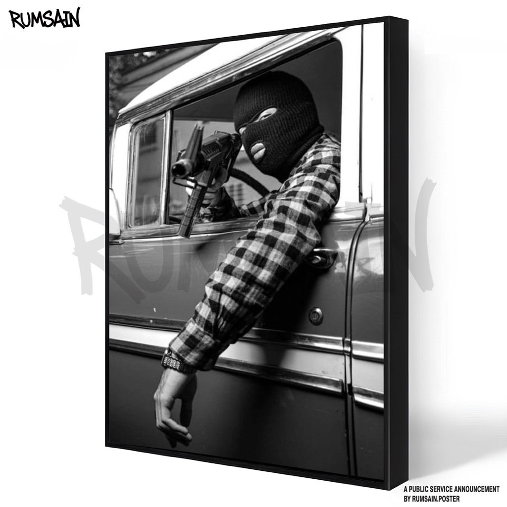 Rumsain poster - Ruthless Streets - home decor - Bingkai minimalis - poster dinding - dekorasi dindi