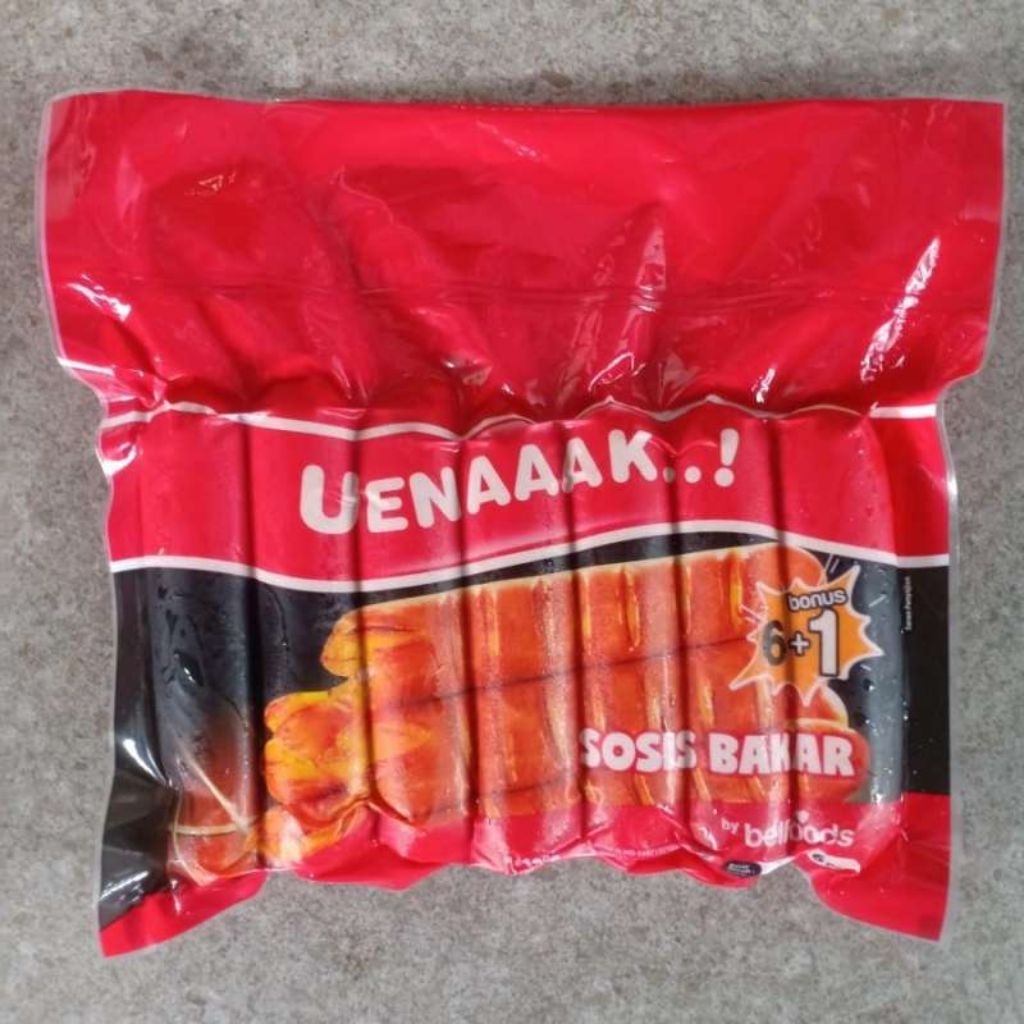 Belfoods Uenaaak Sosis Bakar Ayam Jumbo Isi 6+1 500gr