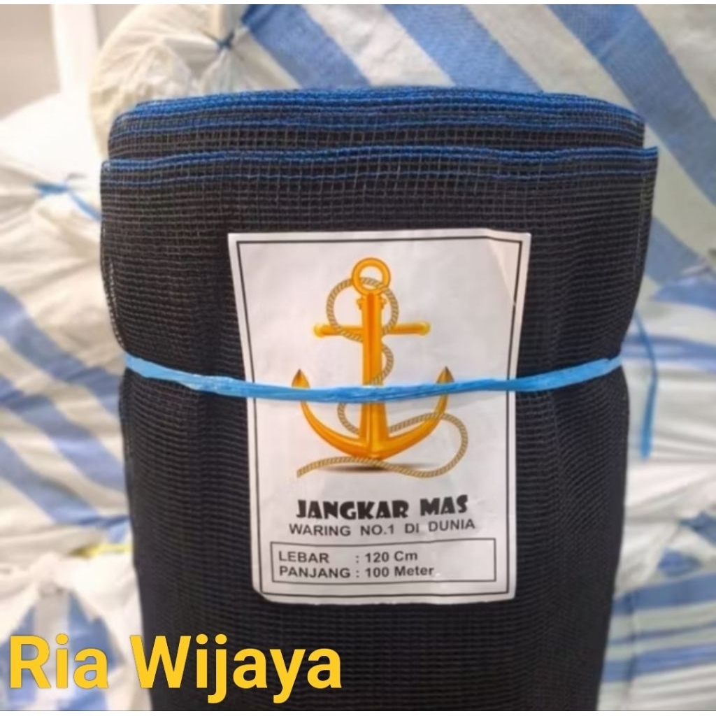 Waring rk anti geser cap djangkar biru rajutan 4 baris panjang -+100 x tinggi 120 cm termurah