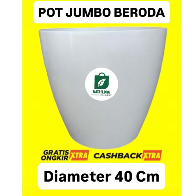 Pot Lovenia Roda Empat ukuran 50 Pot Plastik Lovenia Roda ukuran 50