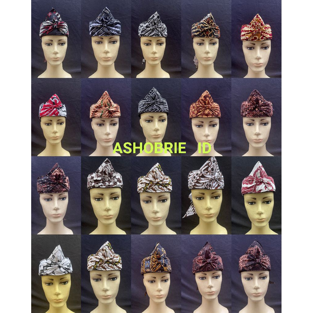 grosir iket sunda anak dan dewasa totopong blangkon udeng motif batik