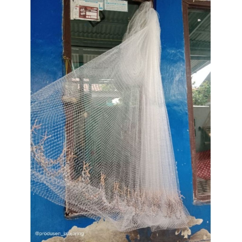 (Sejabi) Termurah Jala Lempar Ikan 1 Inch Tinggi 2.1 Meter Bahan Senar/Tansi