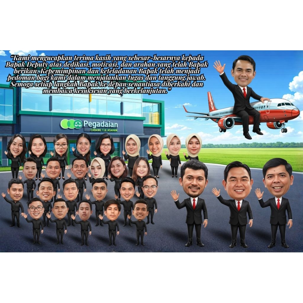 JASA DESAIN KARIKATUR 3D UNTUK KADO FAREWELL