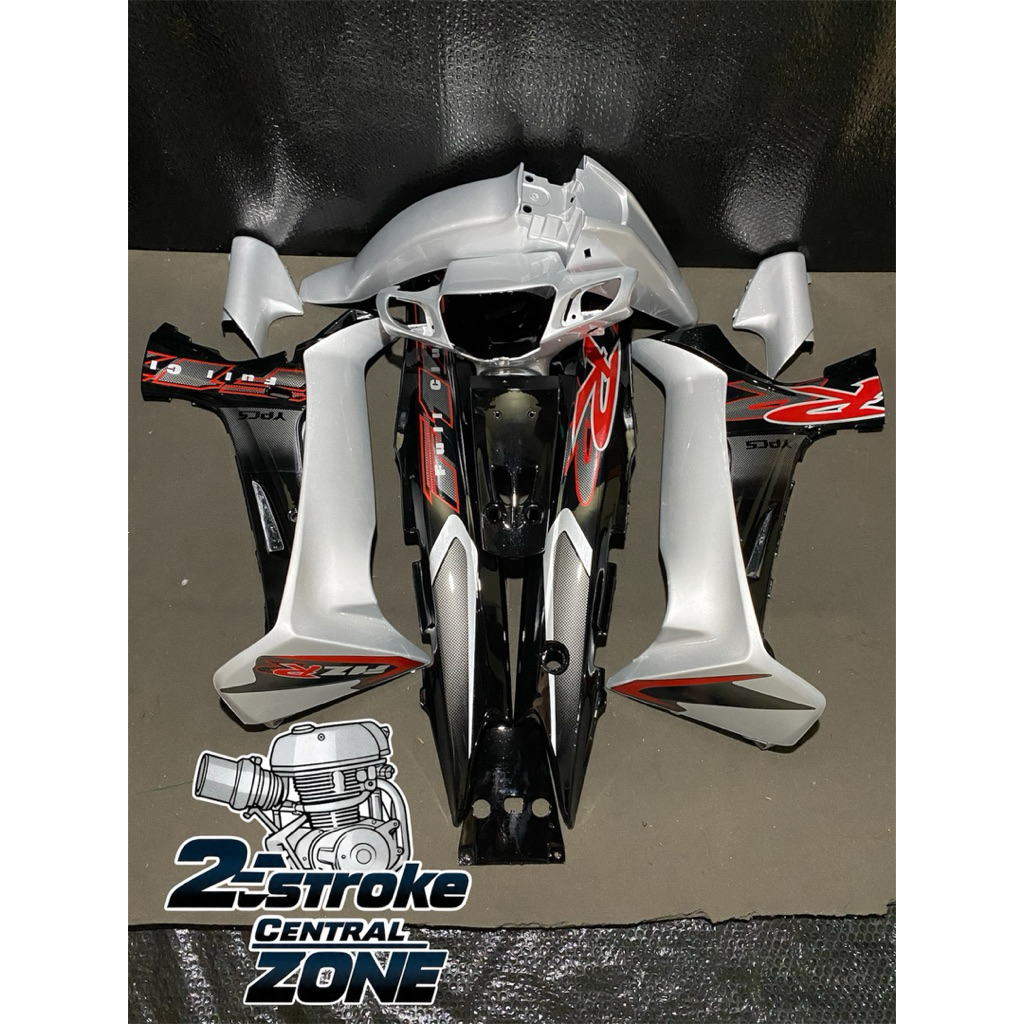 cover full body set halus yamaha fiz r ardat hitam silver