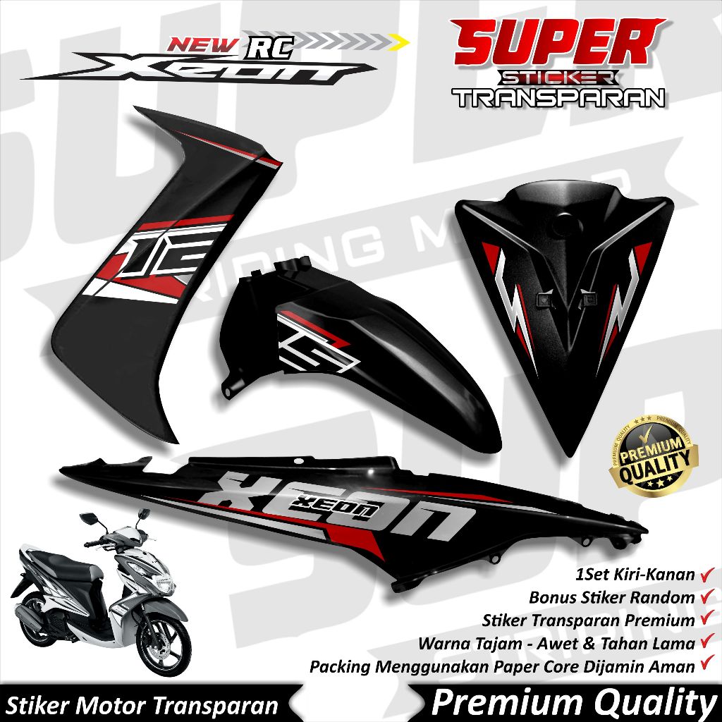 Stiker Transparan Xeon Rc Anti Luntur keren Striping Xeon Rc Striping Yamaha Xeon Rc X125