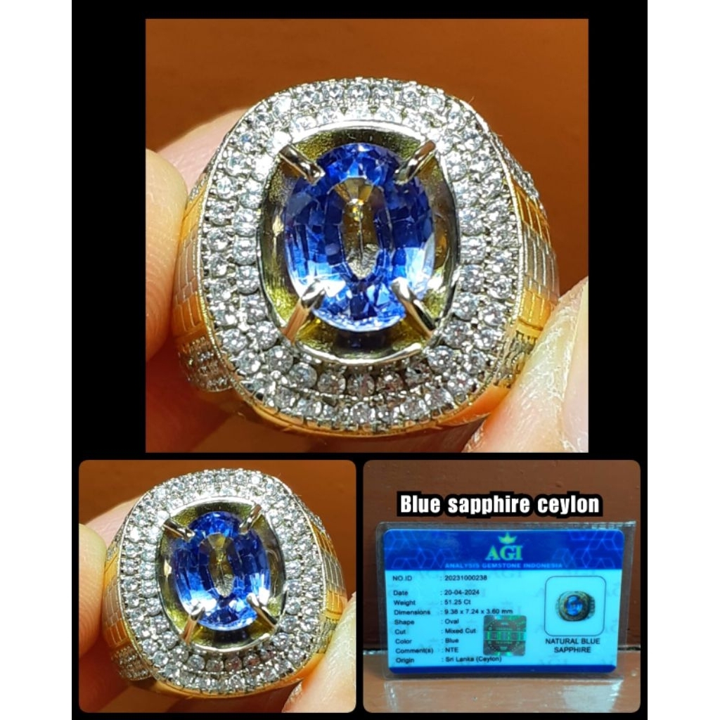 NATURAL SAPPHIRE CEYLON  NTE ( ASLI ROYALL BLUE )