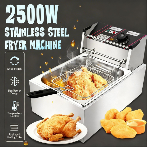 Tangwu Mesin Penggorengan Elektrik Electric ayam kentang daging Deep Fryers 2500W EH-81