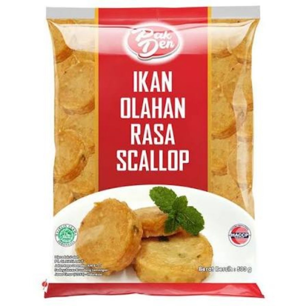 Pak Den olahan ikan Scallop 500 gr