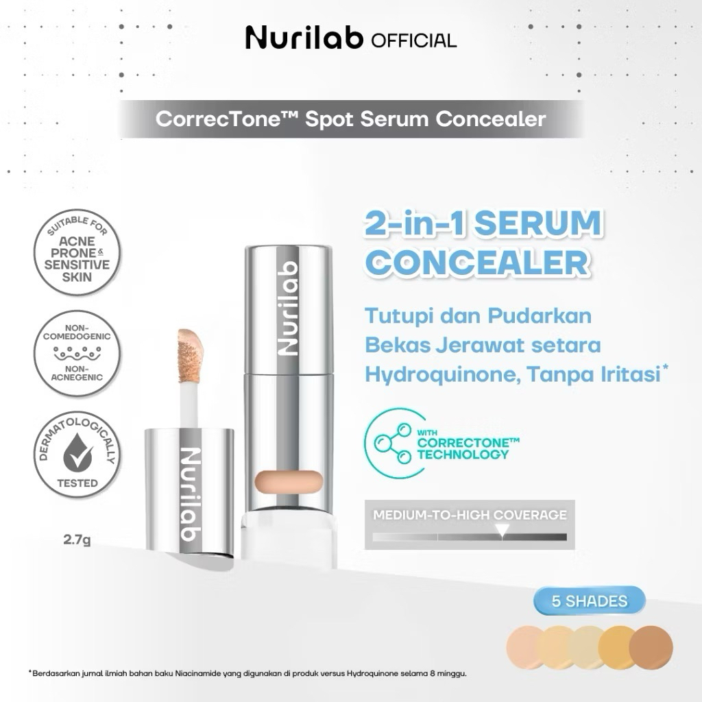 Nurilab - Serum Concealer Bekas Jerawat Kemerahan Kehitaman