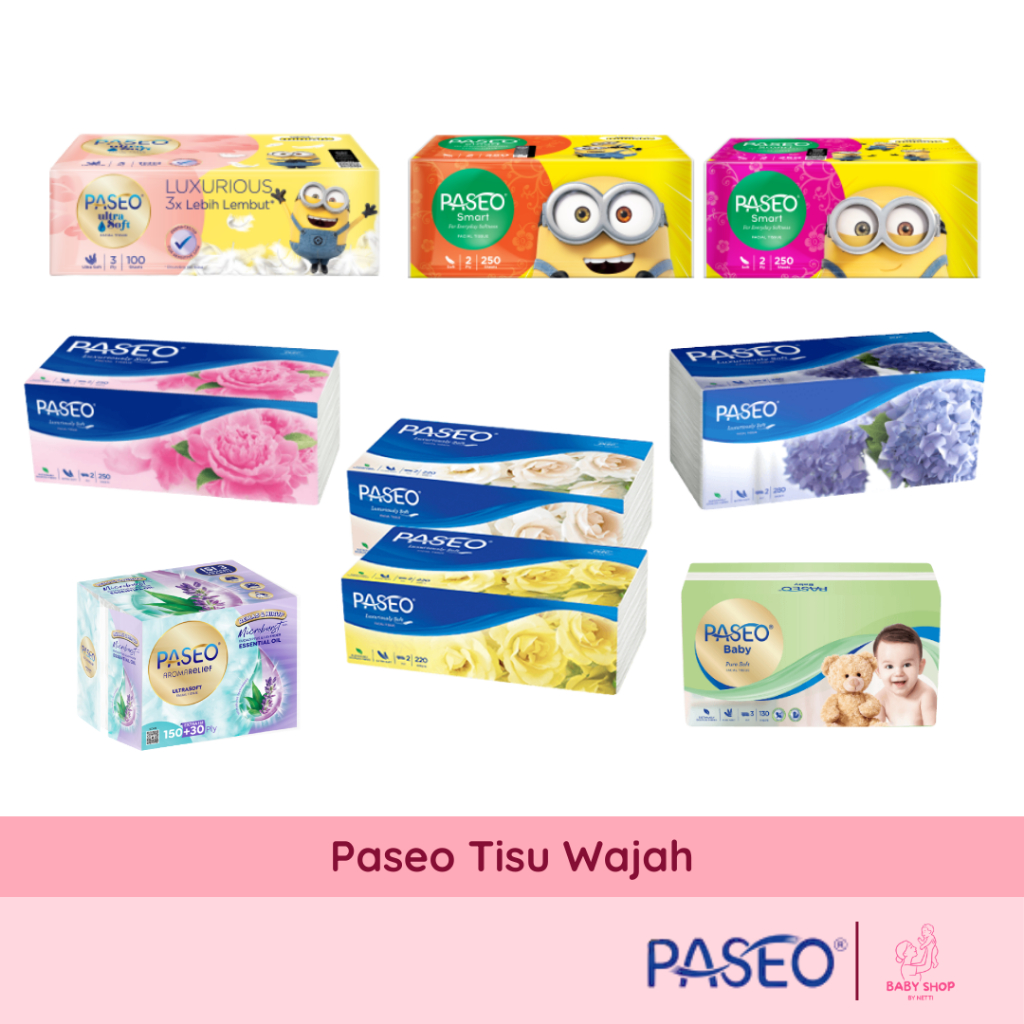 Tisu Paseo Smart / Elegant / Ultrasoft / Character - Tissue Wajah Facial Pack Box & Travel Pack