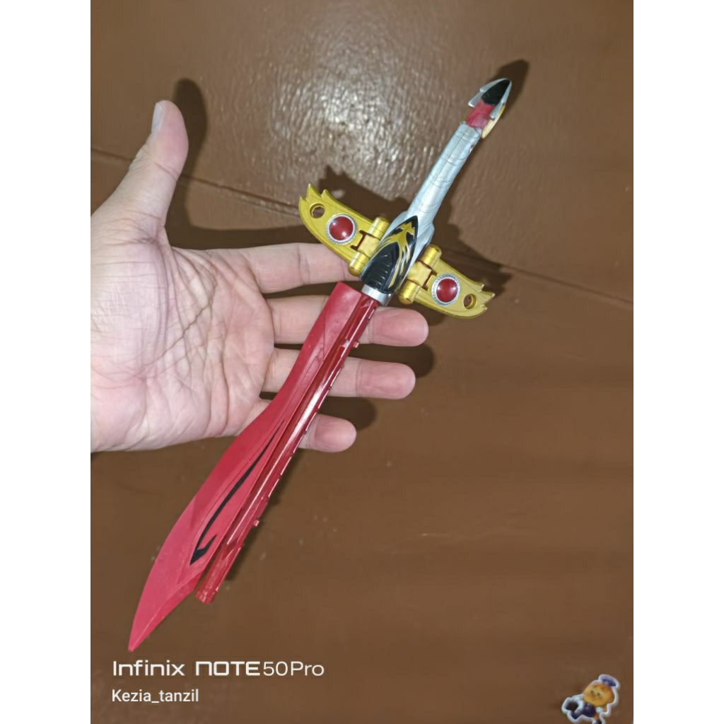MAINAN SENJATA PEDANG SWORD SUPERHERO SUPER HERO DX HELIOS FLAME BIMAX BIMA X RED KAMEN RIDER PAJANG