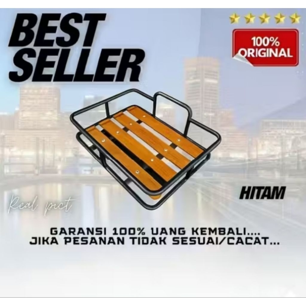 Keranjang Klasik Sepeda Kayu  | Keranjang Sepeda Klasik Kayu