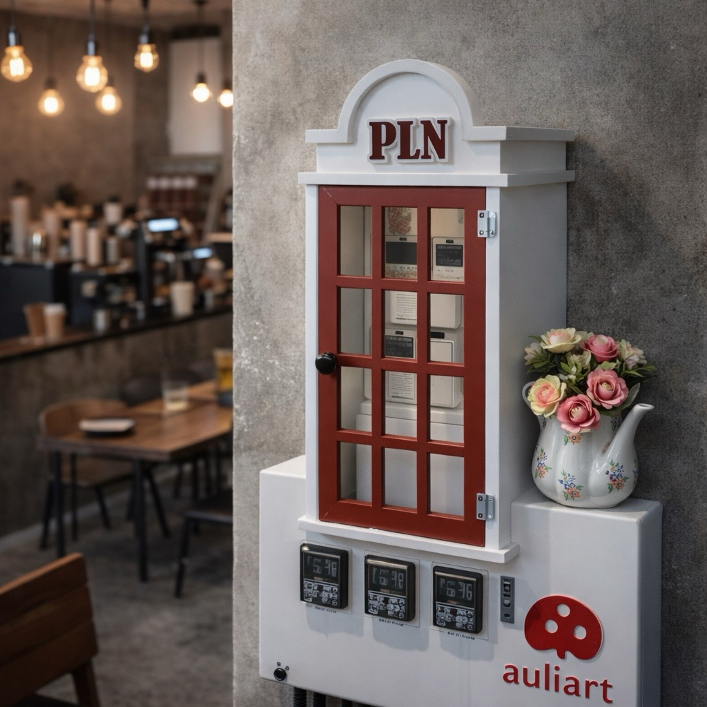 AULIART TUTUP METERAN LISTRIK PASCABAYAR KOTAK KWH COVER BOX PLN TELEPHONE AESTHETIC MODEL LAMA