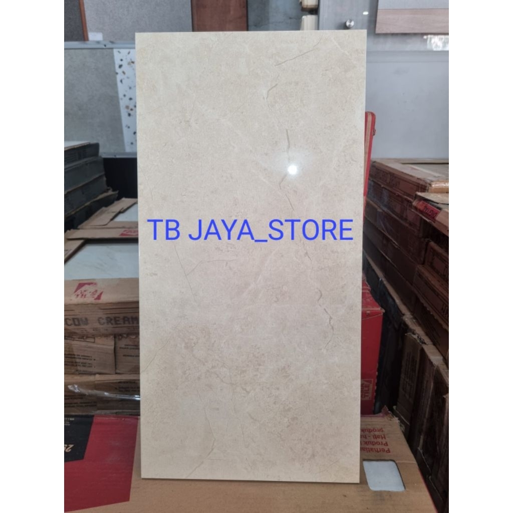 KERAMIK LANTAI DINDING CREAM AWAN AWAN GLOSS UKURAN 30 X 60 30X60 30/60