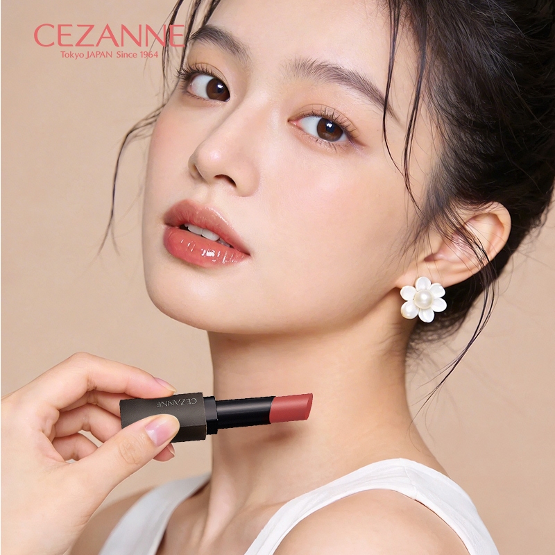 CEZANNE Lip Color Shield Gel-film Formula Lipstick Smudgeproof Transferproof LongLasting Warna Tahan