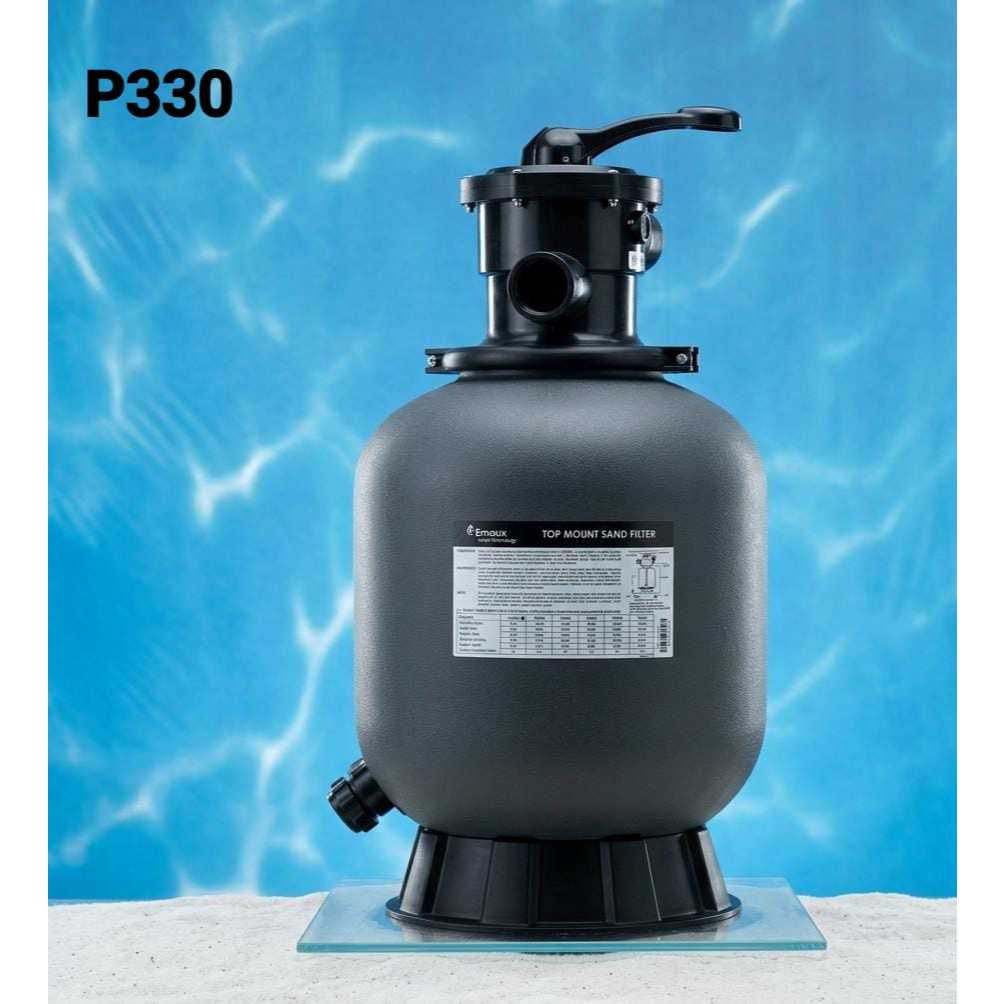 EMAUX P330 Sand Filter 13 Inch Top Mount Original – Tabung Filter Kolam Renang Kecil – Mesin Penyari