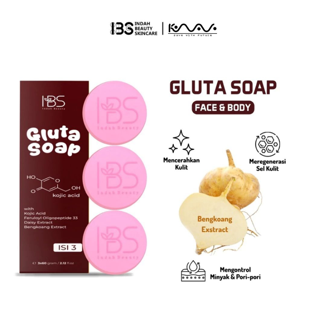 IBS BRIGHTENING GLUTA FACE SOAP BODY 3pcs