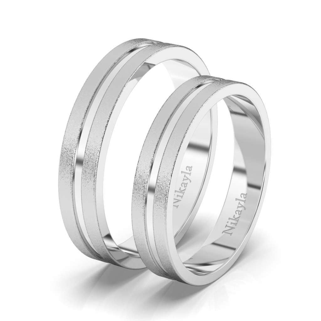 Nikayla Jewery - Cincin Couple Palladium 1.5K Murni Elegan