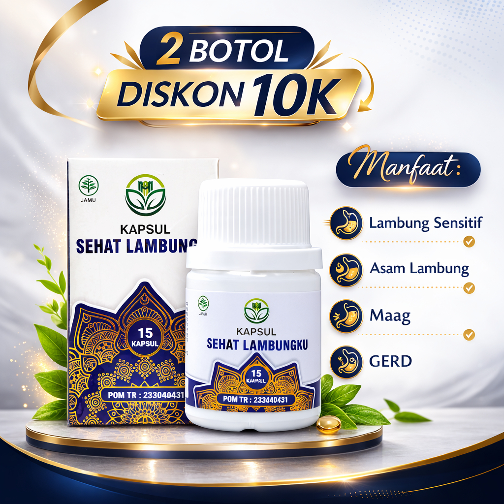 Obat lambung sensitif Kapsul Sehat Lambungku 15 Kapsul Halal BPOM