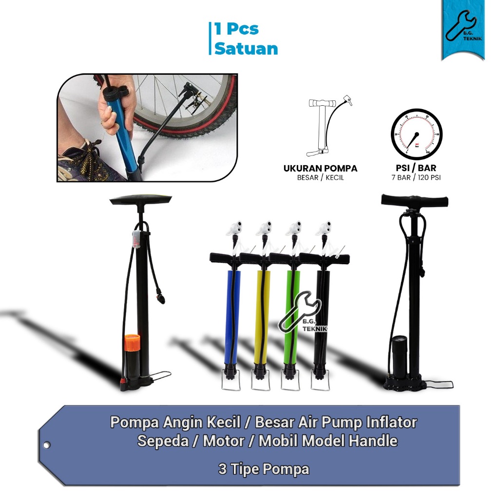 Pompa Angin Besar / Kecil Pompa Bola / Balon / Mainan / Sepeda / Motor