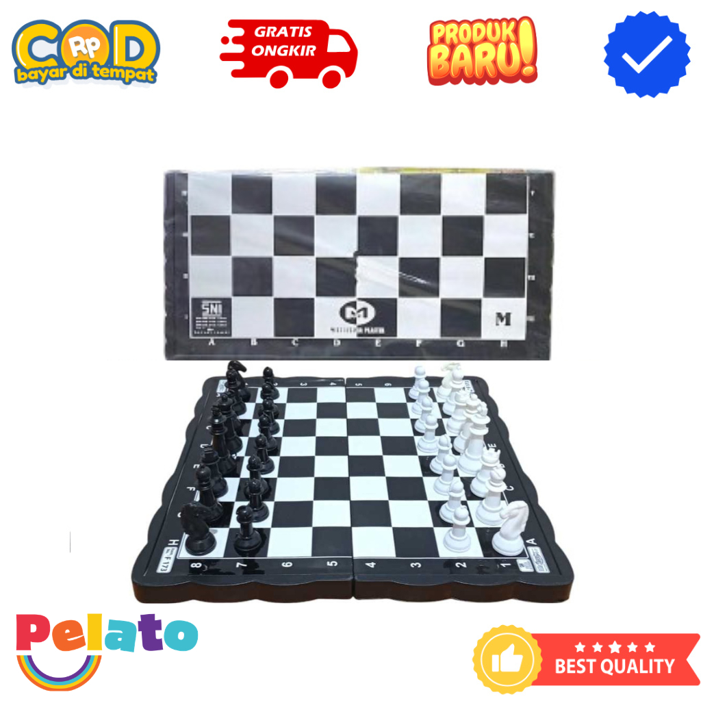 PELANGI TOYS Catur Plastik Lipat Set Ukuran 36 cm x 36 cm (M) dan 50 cm x 50 cm (XL) REGULER