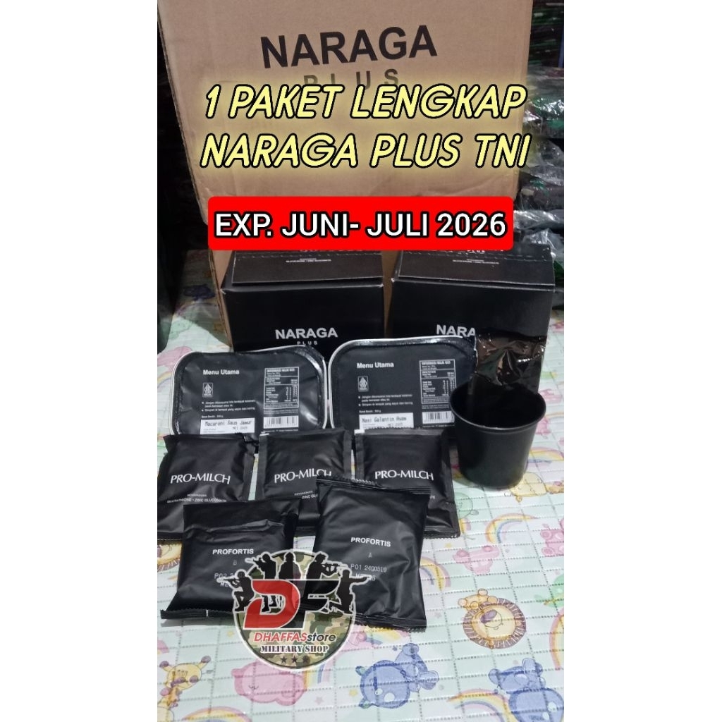 TERMURAH ... ASLI OIGINAL NARAGA PLUS. FRESH SATU PAKET RANSUM NARAGA EXP. JUNI - JULI 2026. RANSUM 