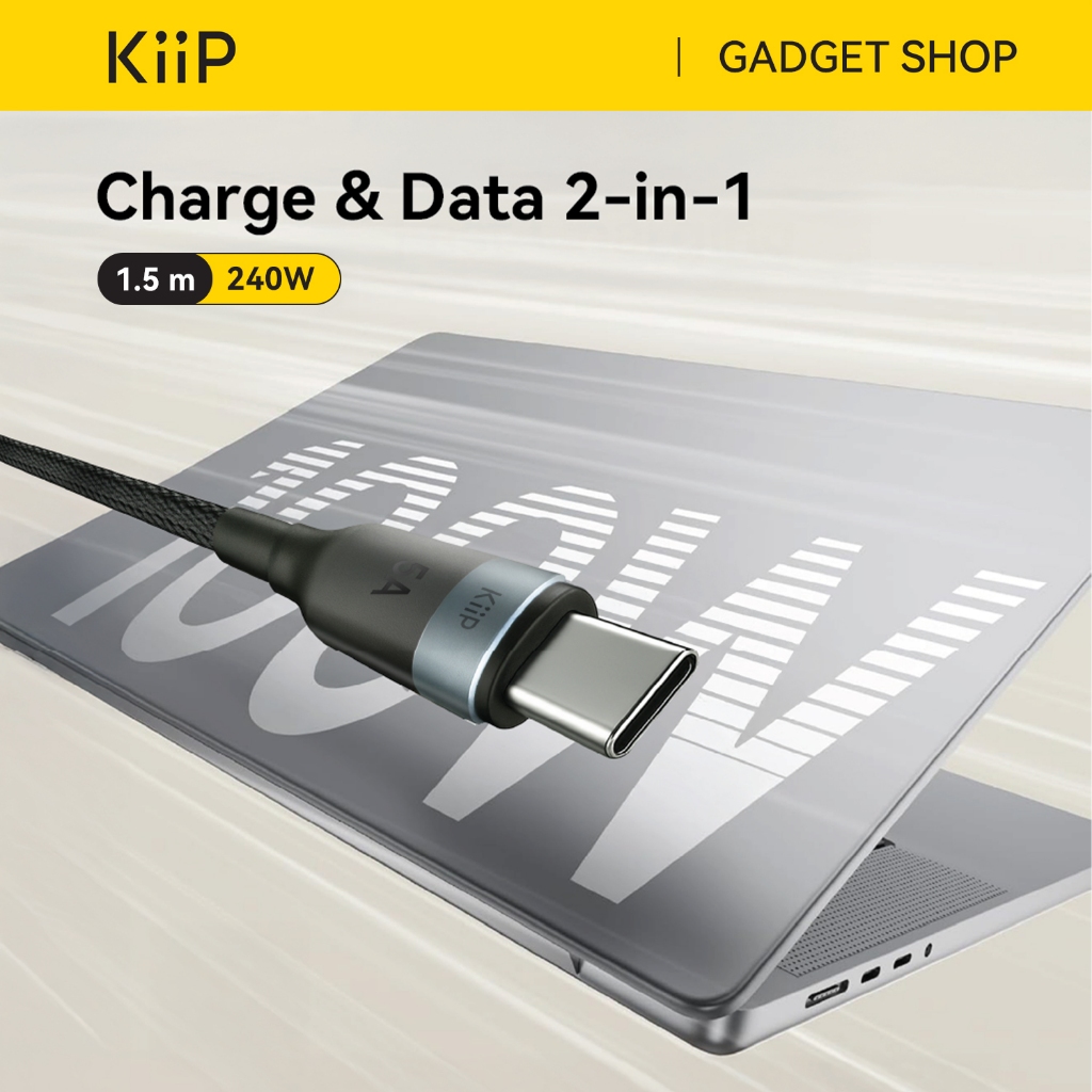 KiiP Cable S6 Fast Charging Kabel Data Type-C to Type-C 240W PD QC 3.0