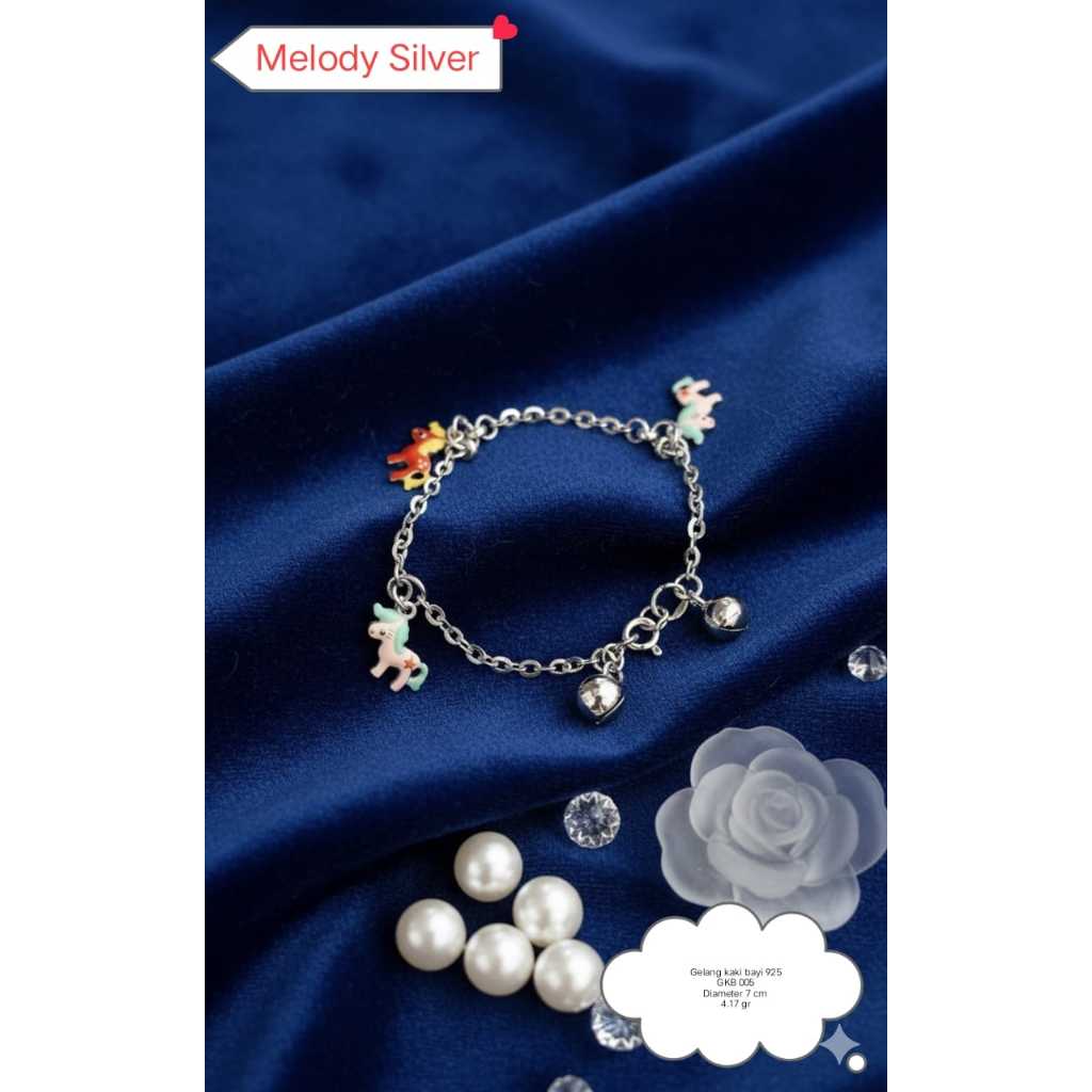 READYSTOCK Gelang Kaki Bayi Perak 925 Perhiasan Gelang Kaki Bayi Perak 925 GKB 005