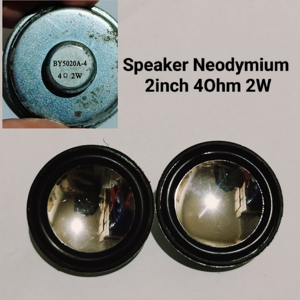 1Pcs Speaker Neodymium Chrome 2inch 4Ohm 2W
