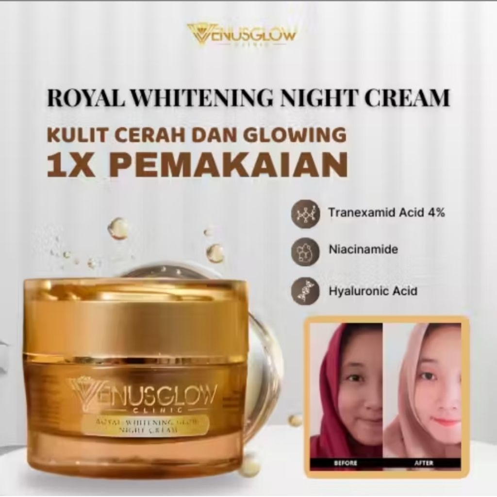 Royal Whitening Glow Night Cream Venus Glow Clinic