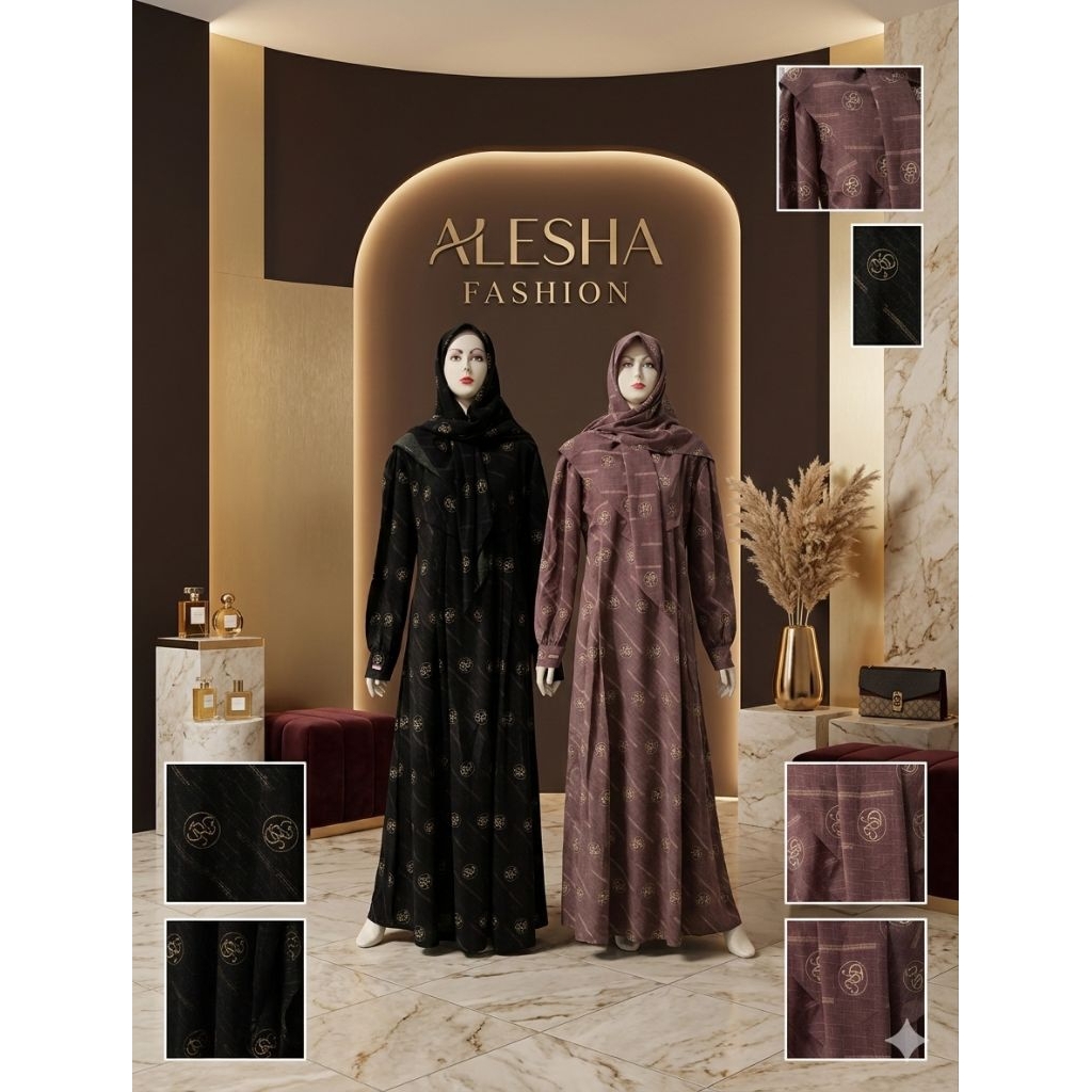 Baju Gamis Set Hijab Maxmara Premium