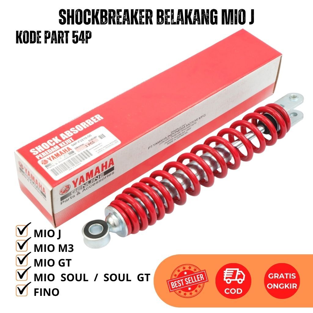 Shock Belakang Mio Sporty 54P Shockbreaker Shok Mio  J M3 Soul GT Mio Smile Mio Sporty Fino Xeon Sok